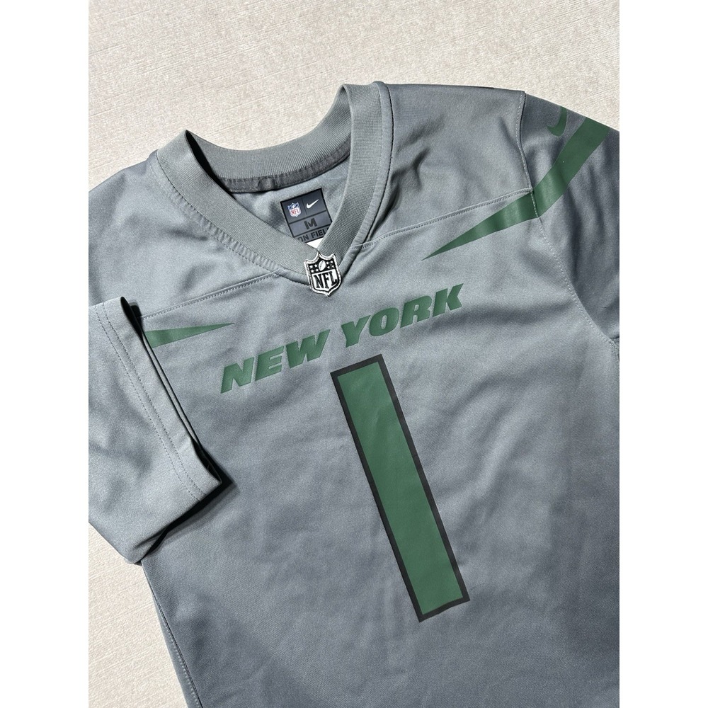 Nike New York Jets Sauce Gardner #1 Football Jersey Youth Size Medium Grey